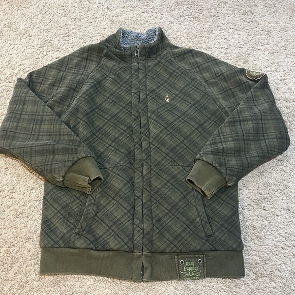 Hush Puppies Full Zip Fleece Lined Long Sleeve Two Pocket Jacket - Sleeve Damage - Picture 1 of 16
